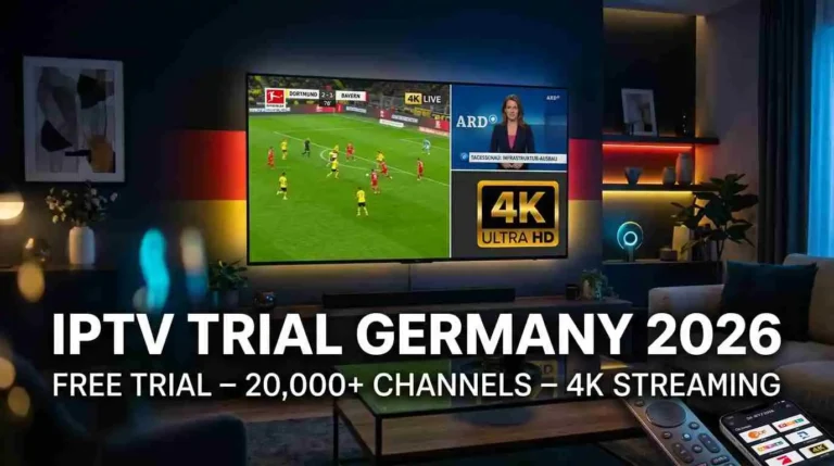 IPTV Trial Germany 2026 – Free IPTV service with 4K streaming and German channels on Smart TV