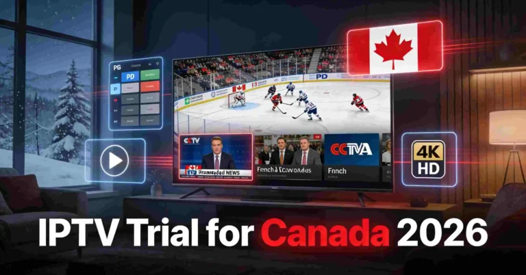 IPTV Trial for Canada 2026 – Smart TV streaming NHL hockey, CBC, TSN and French Canadian channels in HD and 4K
